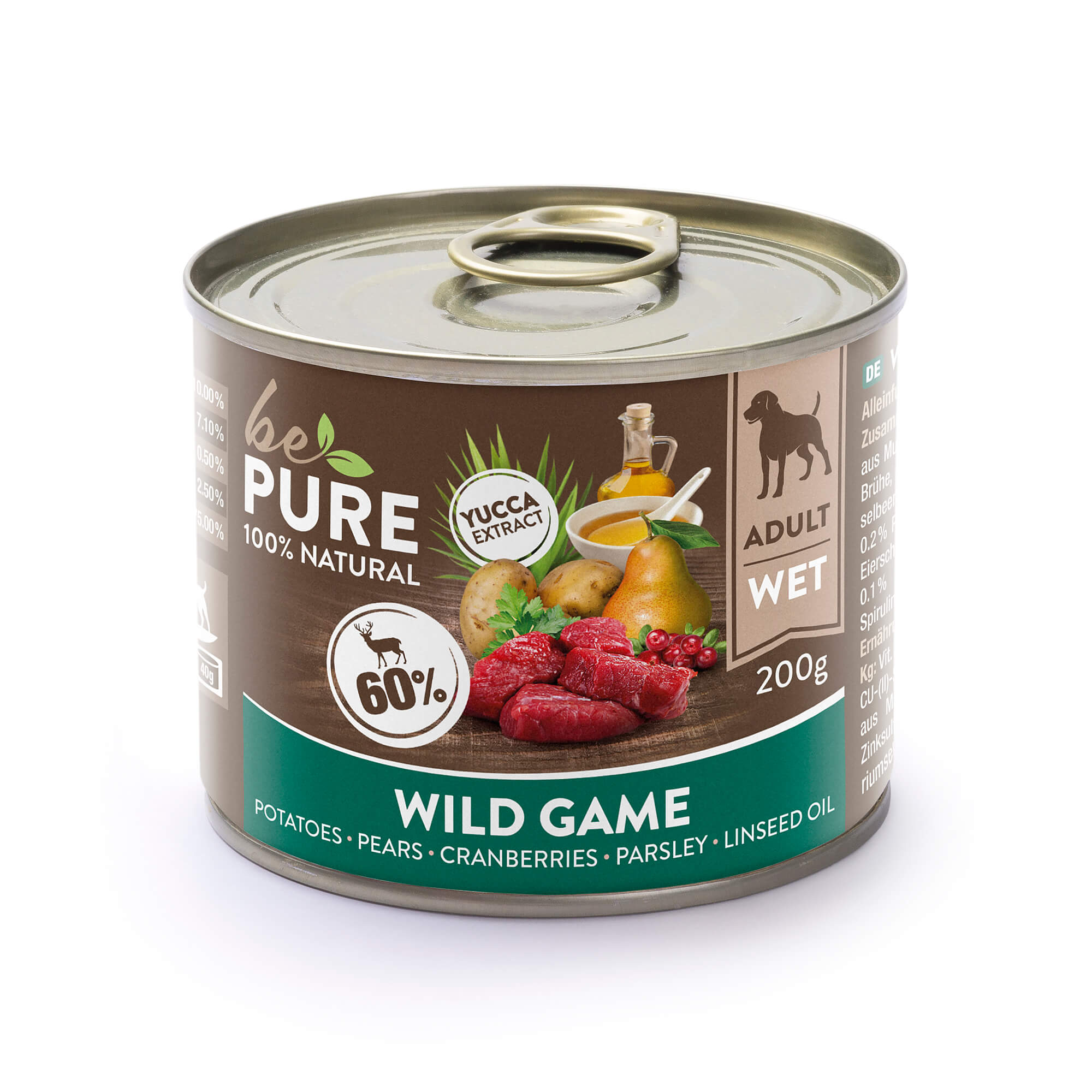 bePure Wild Game mit Wild, Früchten und Kartoffeln für Hunde (200g)
