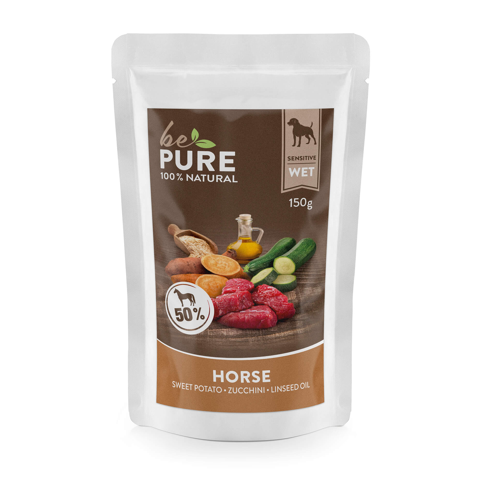 bePure Horse mit Pferd und Gemüse für Hunde (150g)