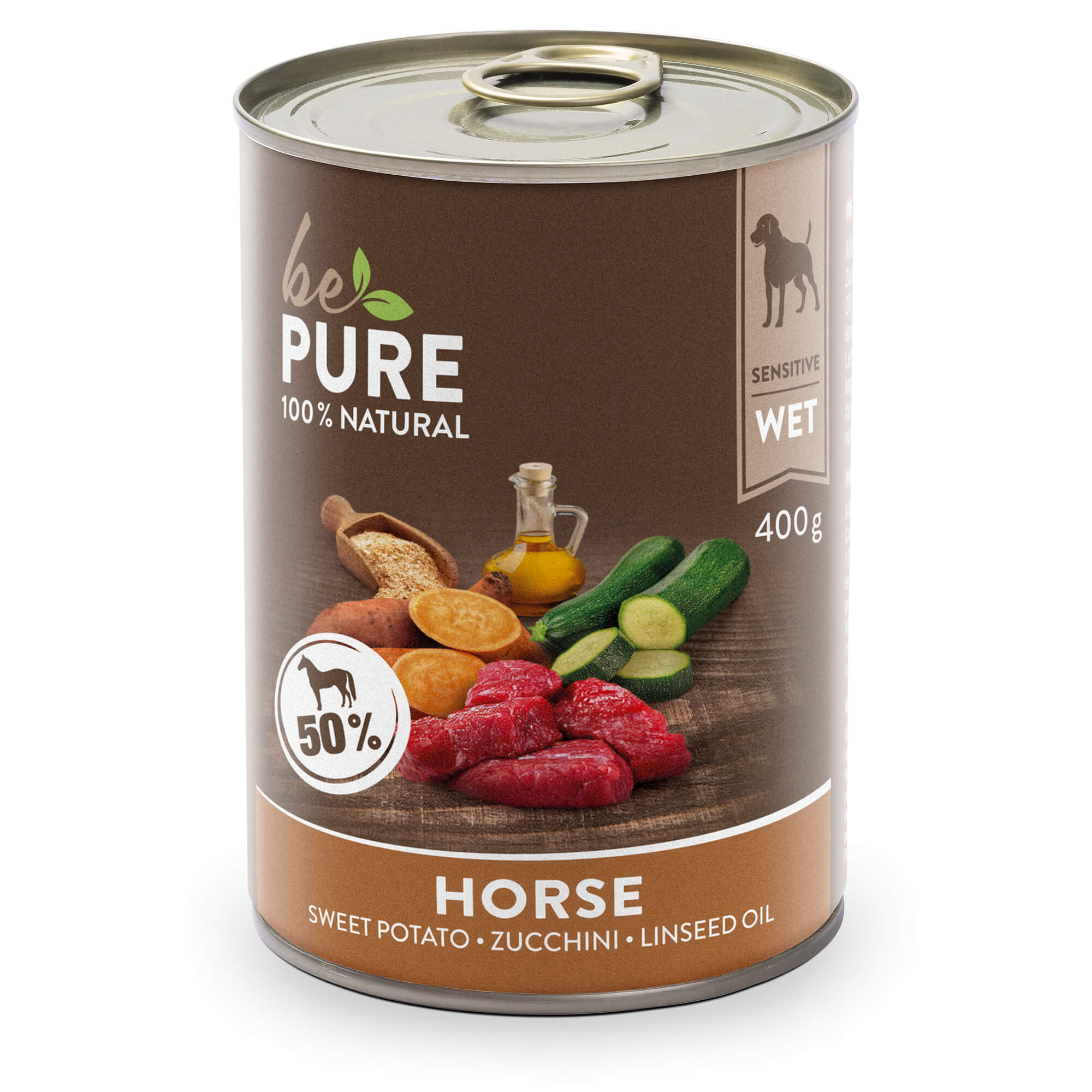 bePure Horse mit Pferd und Gemüse für Hunde (400g)