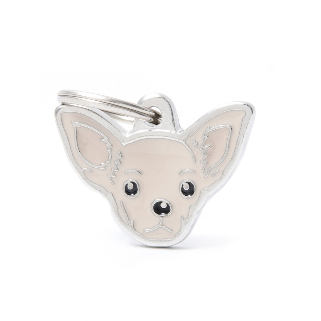 MyFamily Chihuahua ID-Tag pour chiens crème