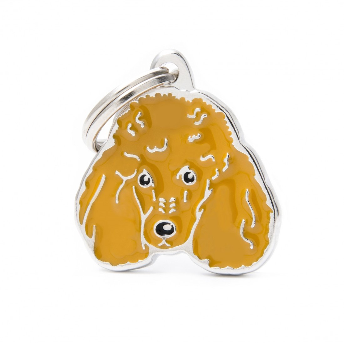 MyFamily Apricot Poodle ID-Tag pour chiens en brun