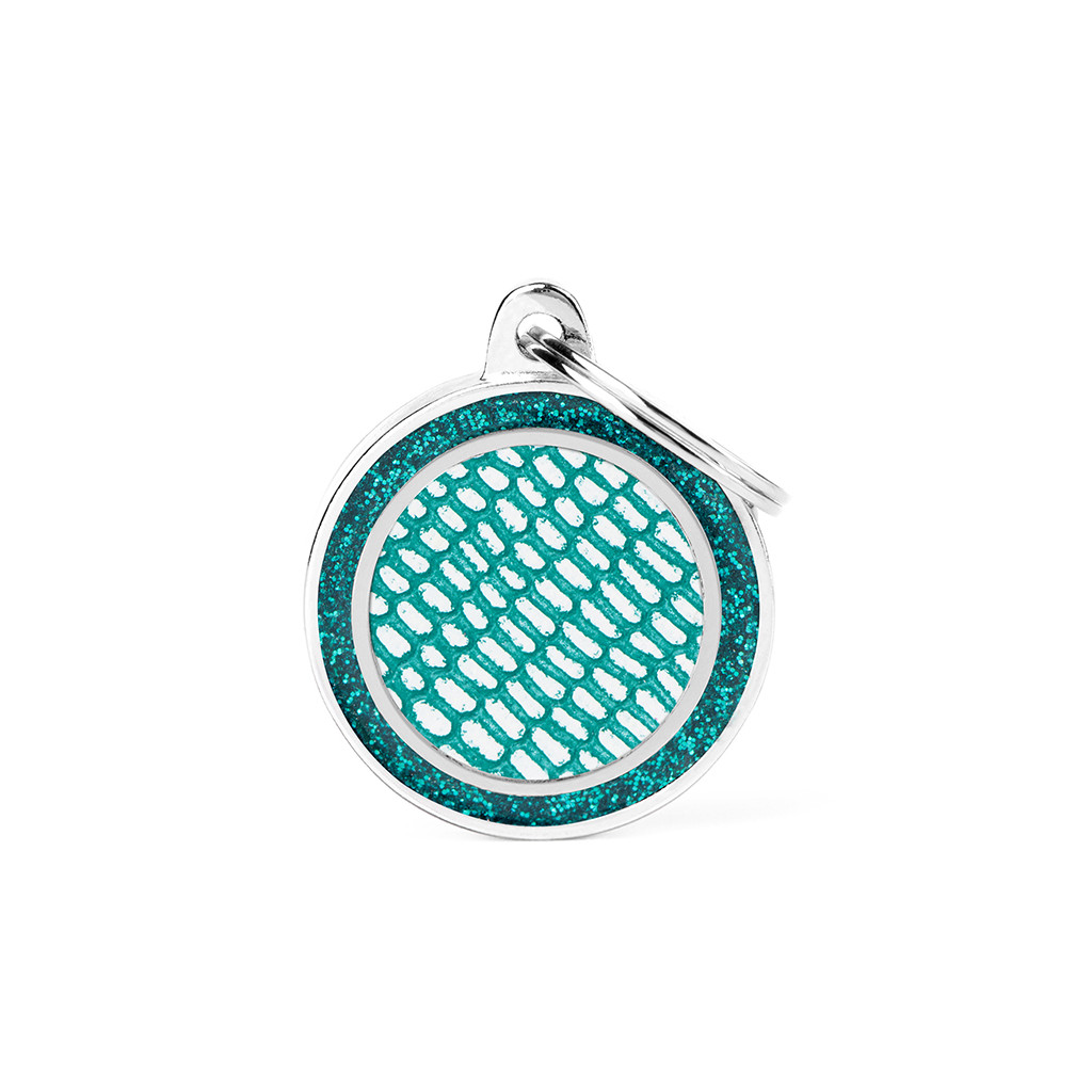 MyFamily Circle Saint Tropez ID-Tag pour chiens en turquoise