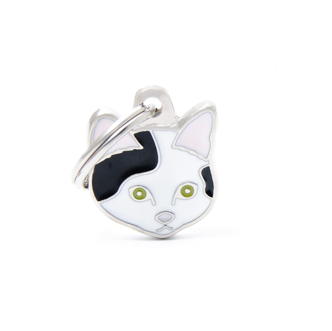 MyFamily European Shorthair ID-Tag pour chiens en noir et blanc